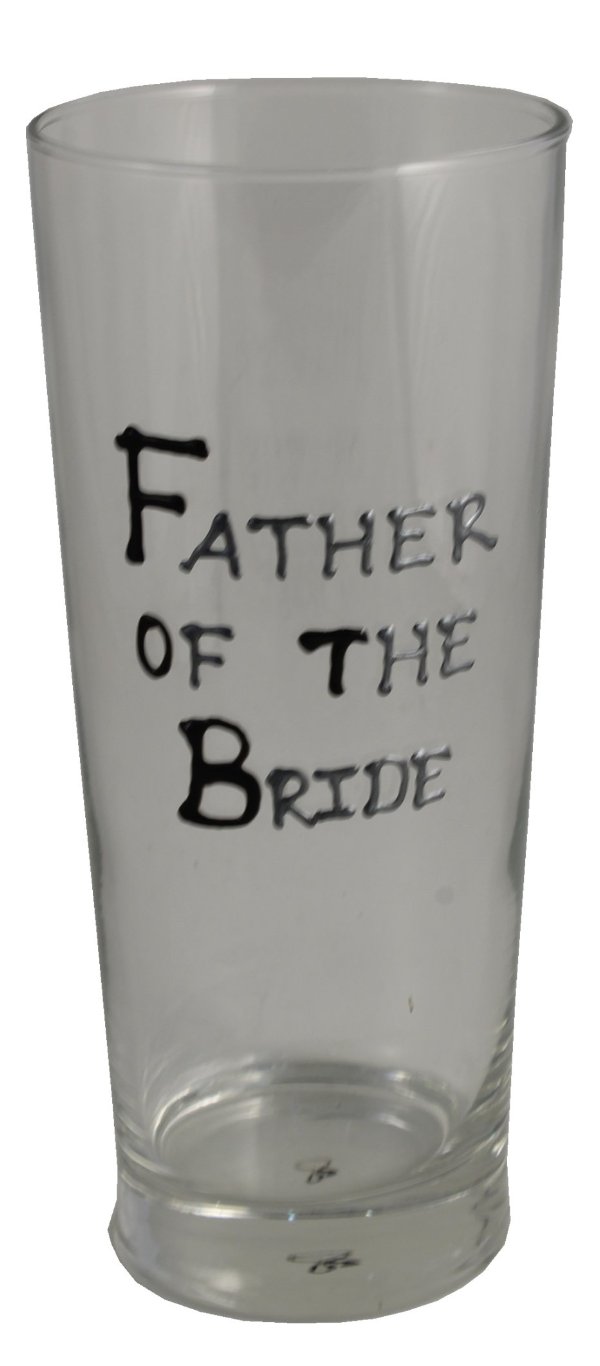Father of the Bride Pint Glass (Blk/Sil)