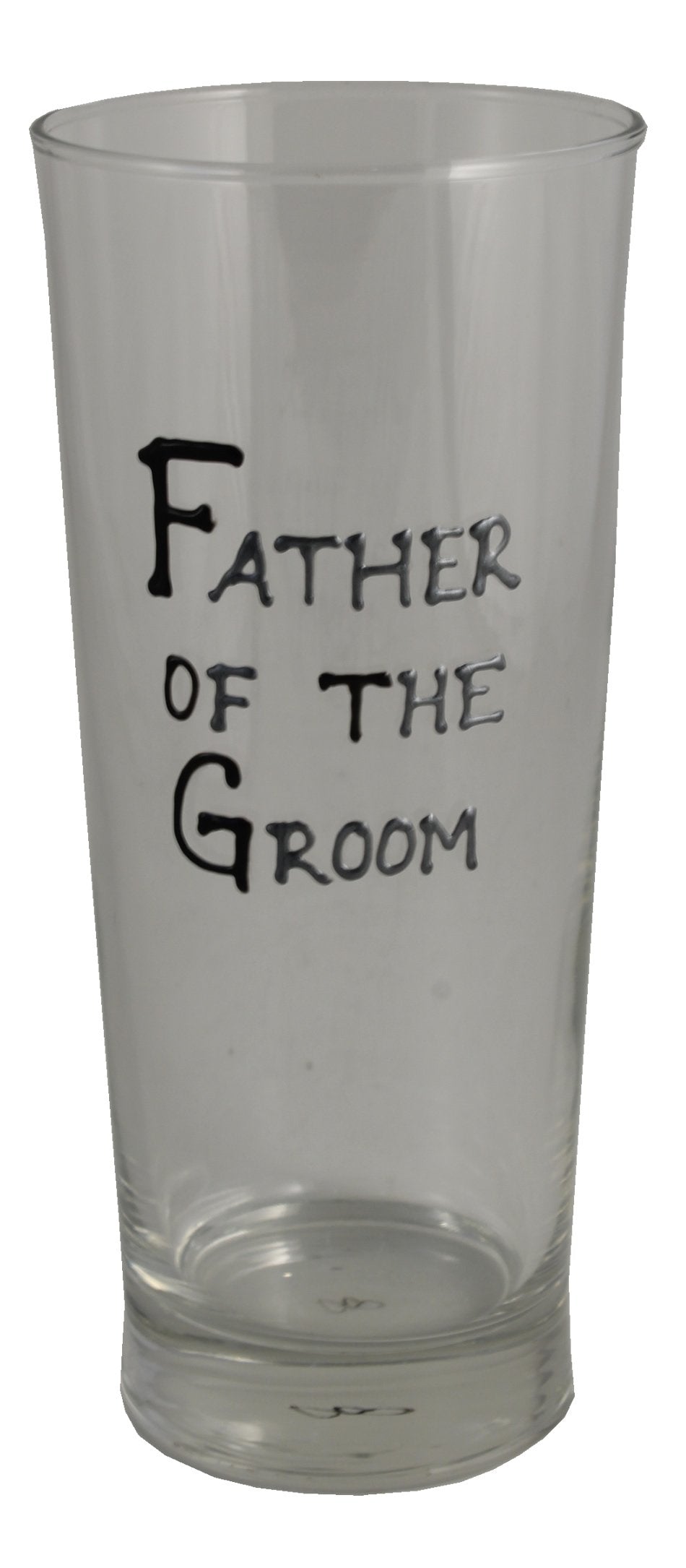 Father of the Groom Pint Glass (Blk/Sil)