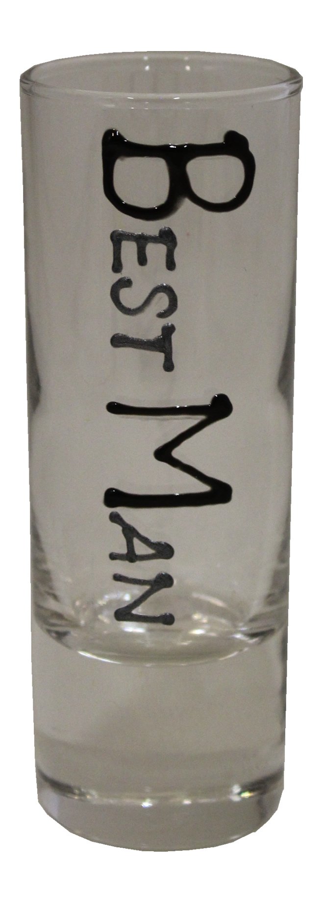 Best Man Shot Glass (Blk/Sil)