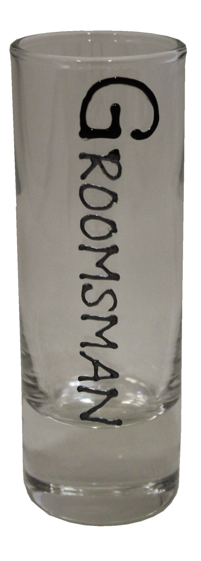 Groomsman Shot Glass (Blk/Sil)