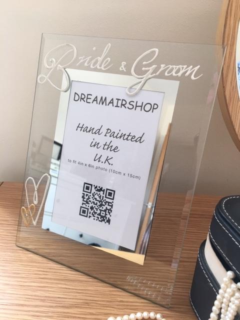 Bride and Groom Photo Frame Pearl