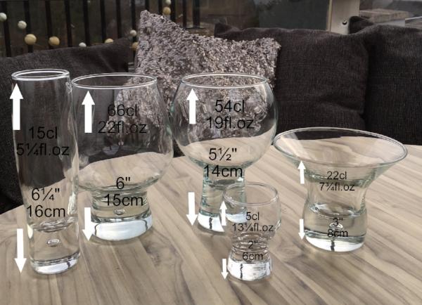Gin and Tonic Gift Glass: Bubble Glass Set  x 3