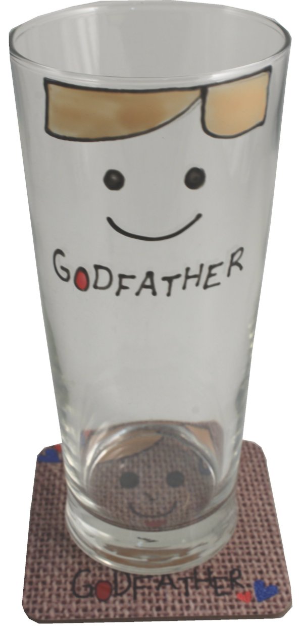 Godfather Pint Glass & Coaster (Cami)