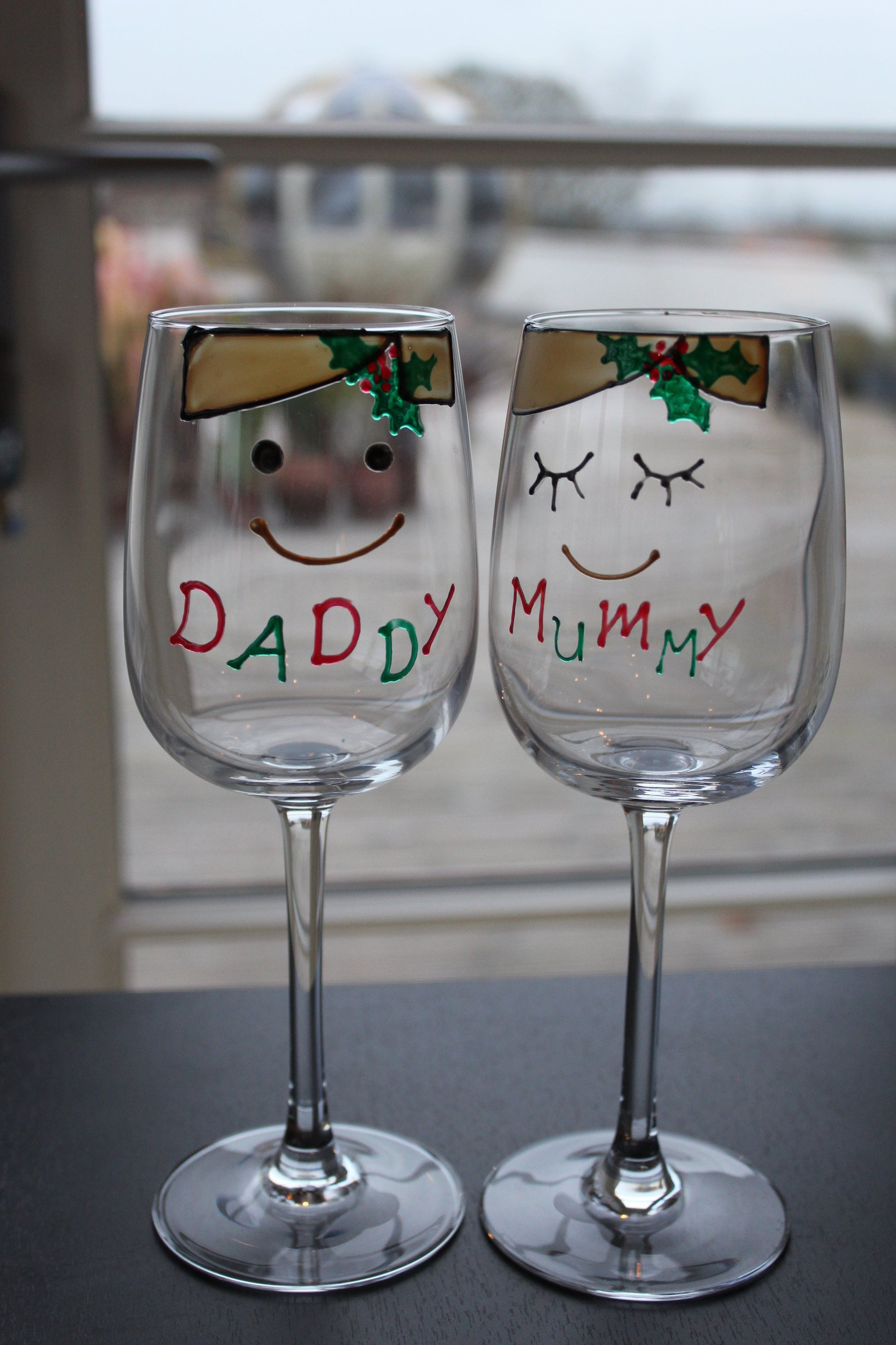 Mummy & Daddy Wine Glass (Xmas)