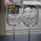Mummy & Daddy Wine Glass (Xmas)