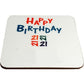 21st Birthday Coaster Brights