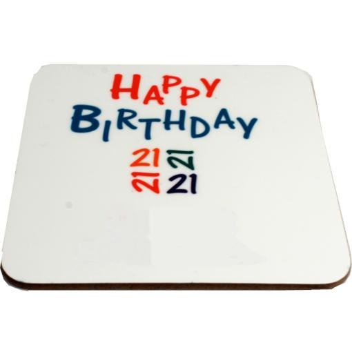 21st Birthday Coaster Brights