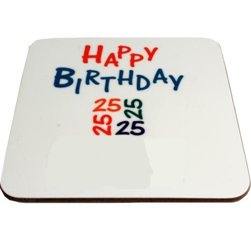 25th Birthday Coaster Brights