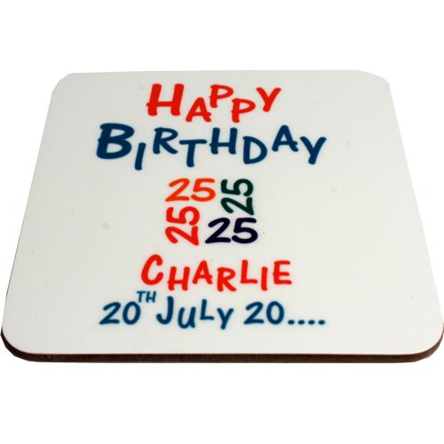 Personalised 25th Coaster Brights