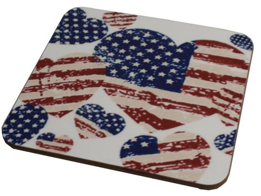 USA American Flag Gift Coaster:
