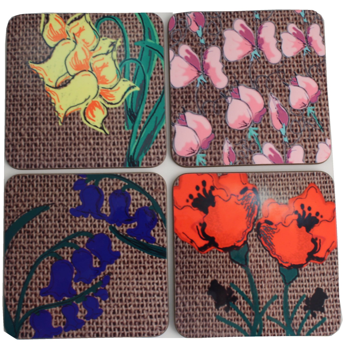Floral Coasters Set of 4 