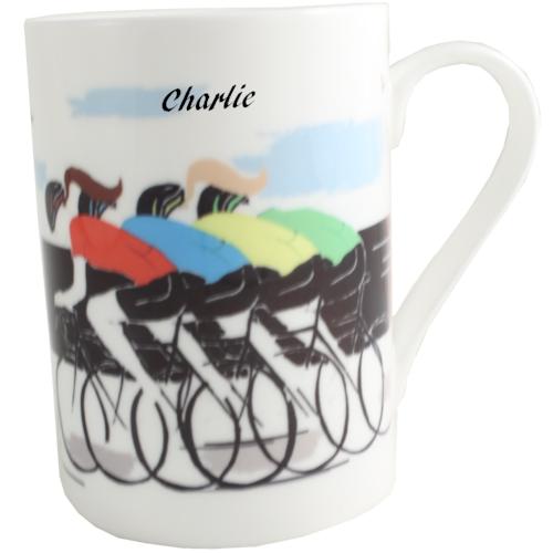 Personalised Cycling China Printed Mug