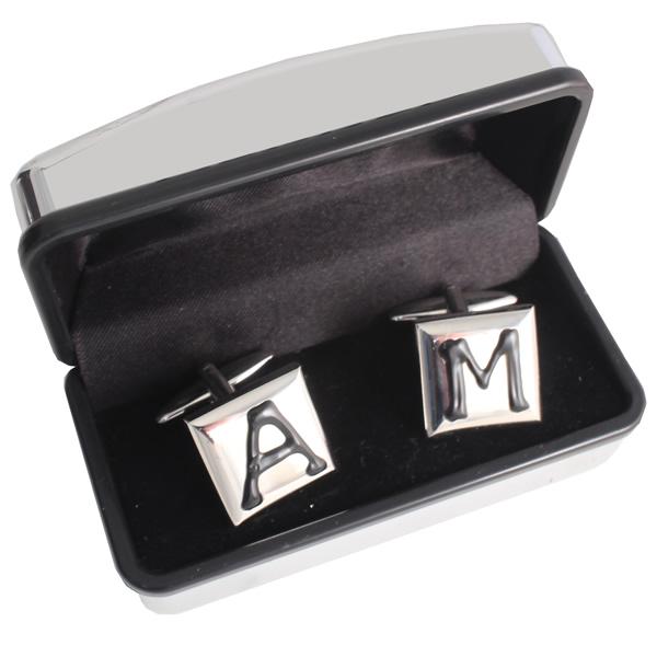Cycling Gift Chrome Square Cufflinks:
