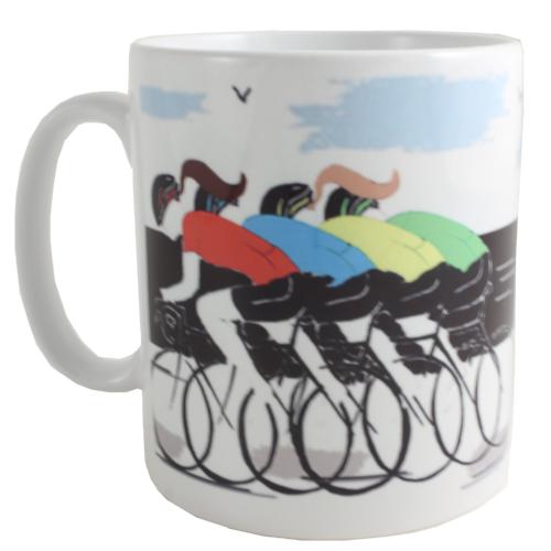 Cycling Ceramic Printed Mug Back
