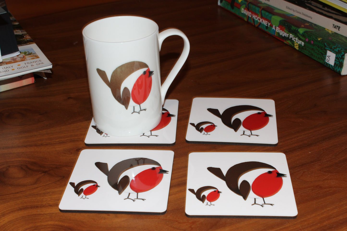 Robin Gift Coaster 4 Set: