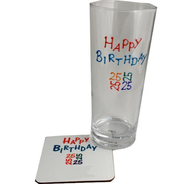25th Birthday Pint & Coaster Brights