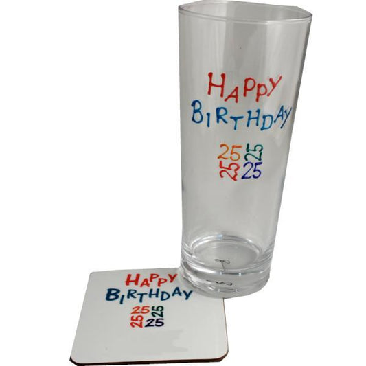 25th Birthday Pint & Coaster Brights