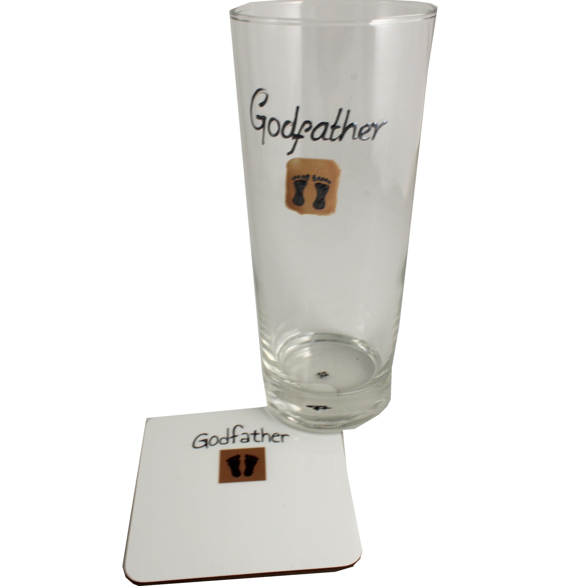 Godfather Pint Glass & Coaster (Feet)