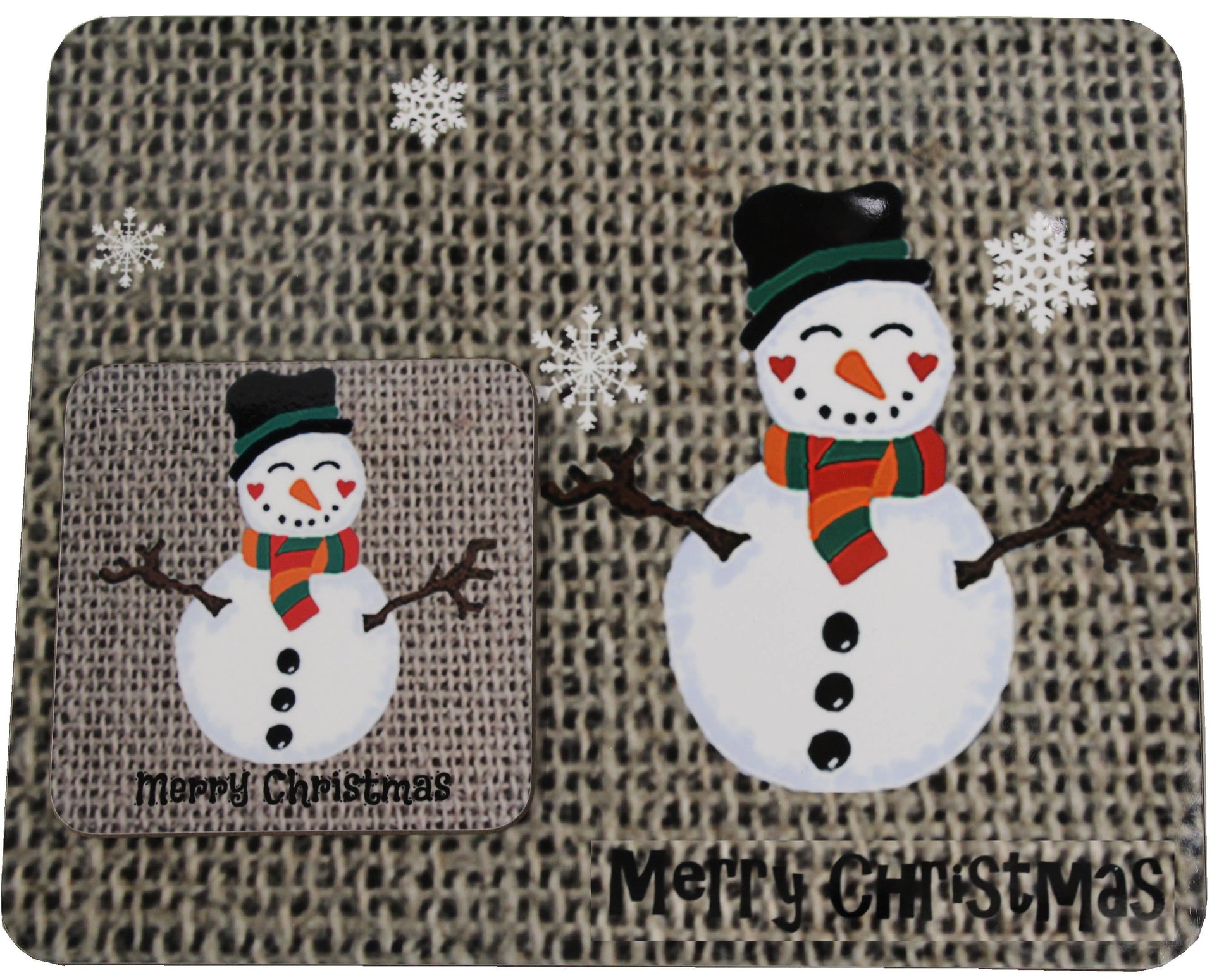 Christmas Coaster & Place Mat Snowman