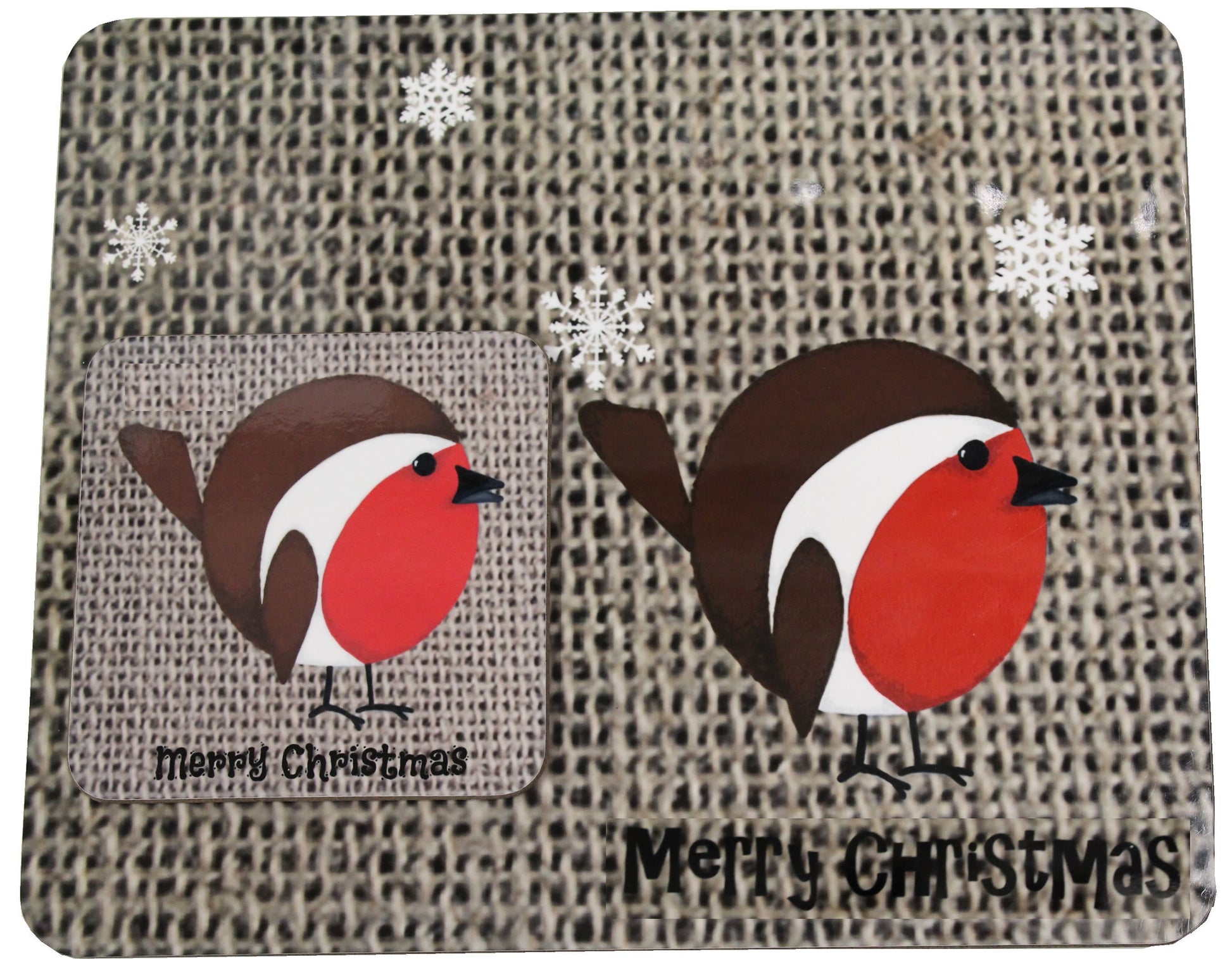 Christmas Coaster & Place Mat Robin