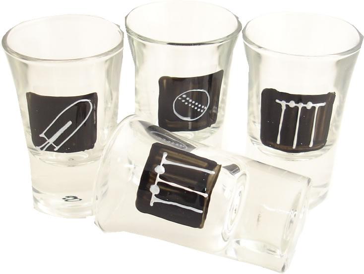 Cricket Shot Glasses (Set of 4)