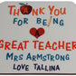Personalised Teacher Gift Coaster