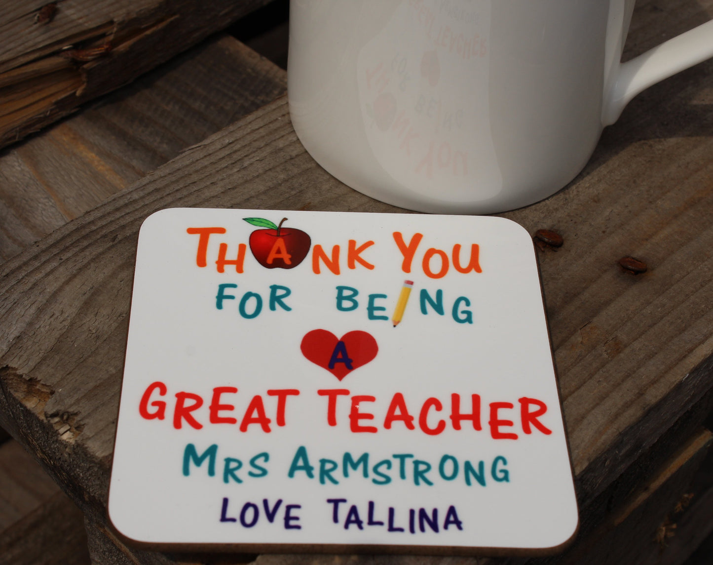 Personalised Teacher Gift Coaster