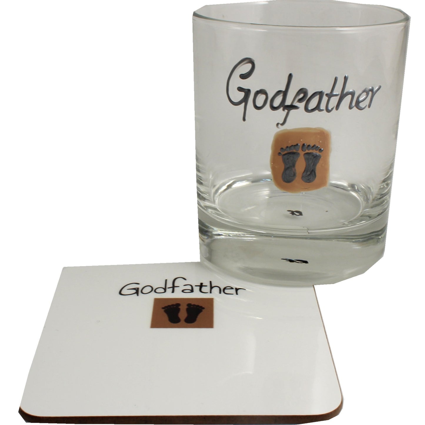 Godfather Whisky Glass & Coaster (Feet)