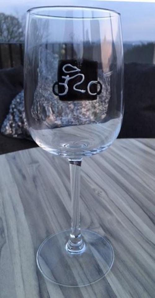 Cycling Design Gift Wine Glass: