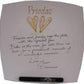 Personalised Priodas Plate Square (Gold Hearts)