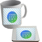 Personalised  Ceramic Mug & Coaster: Gift Set