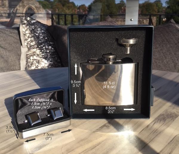 Personalised Gift Chrome Hip Flask: with Crystals (Pearl)