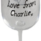 Personalised Love You Daddy Wine Glass 
