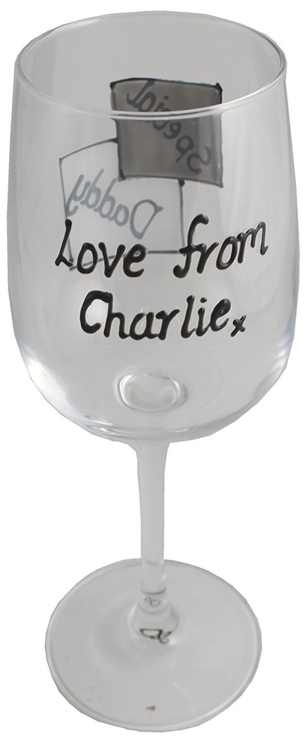 Personalised Love You Daddy Wine Glass 
