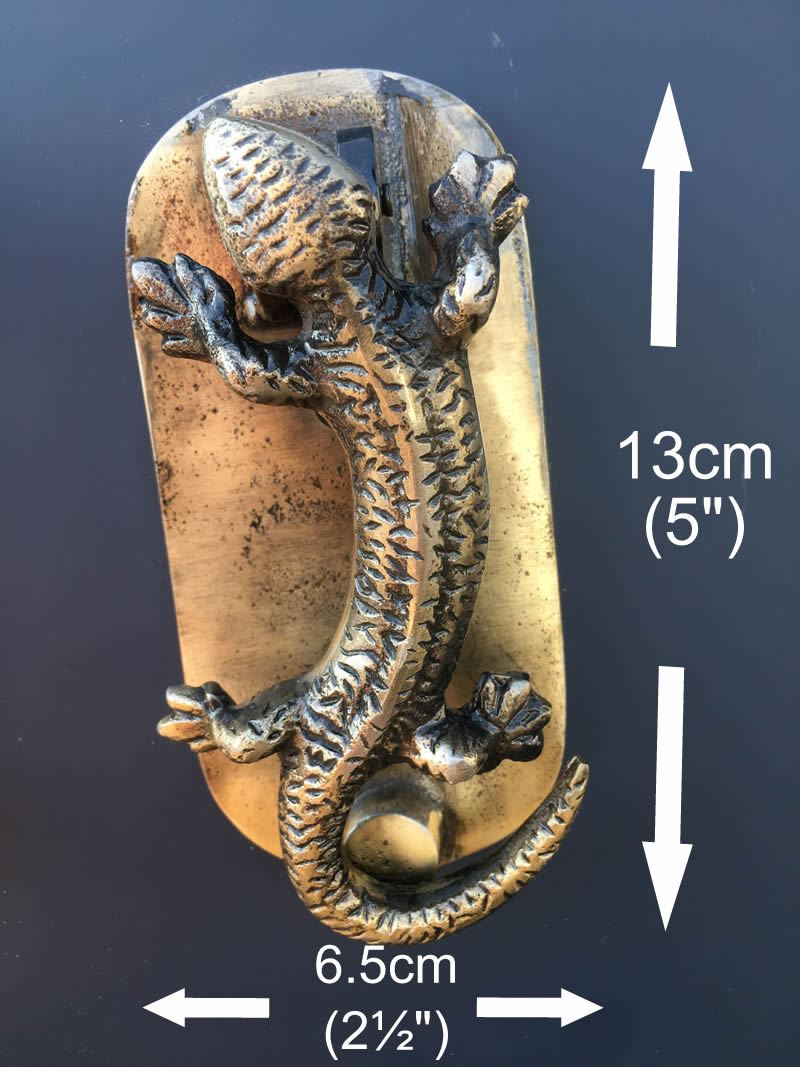 Gecko Door Knocker Sizing