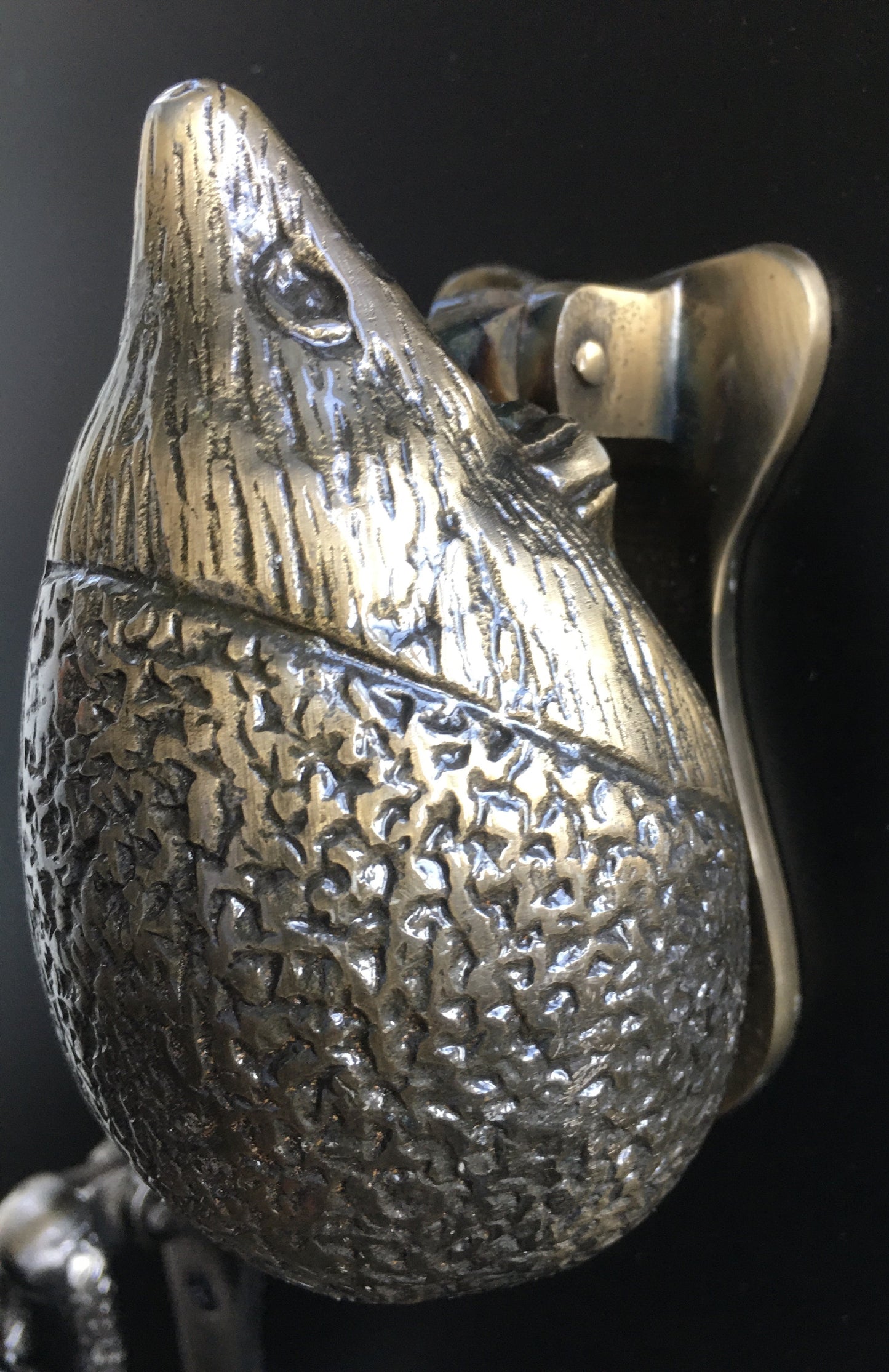 Hedgehog Door Knocker Antique Brass