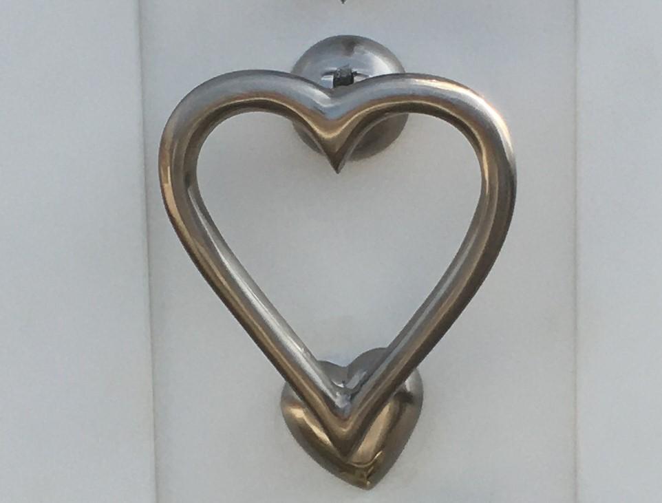 Heart Shaped Door Knocker (Satin Finish)