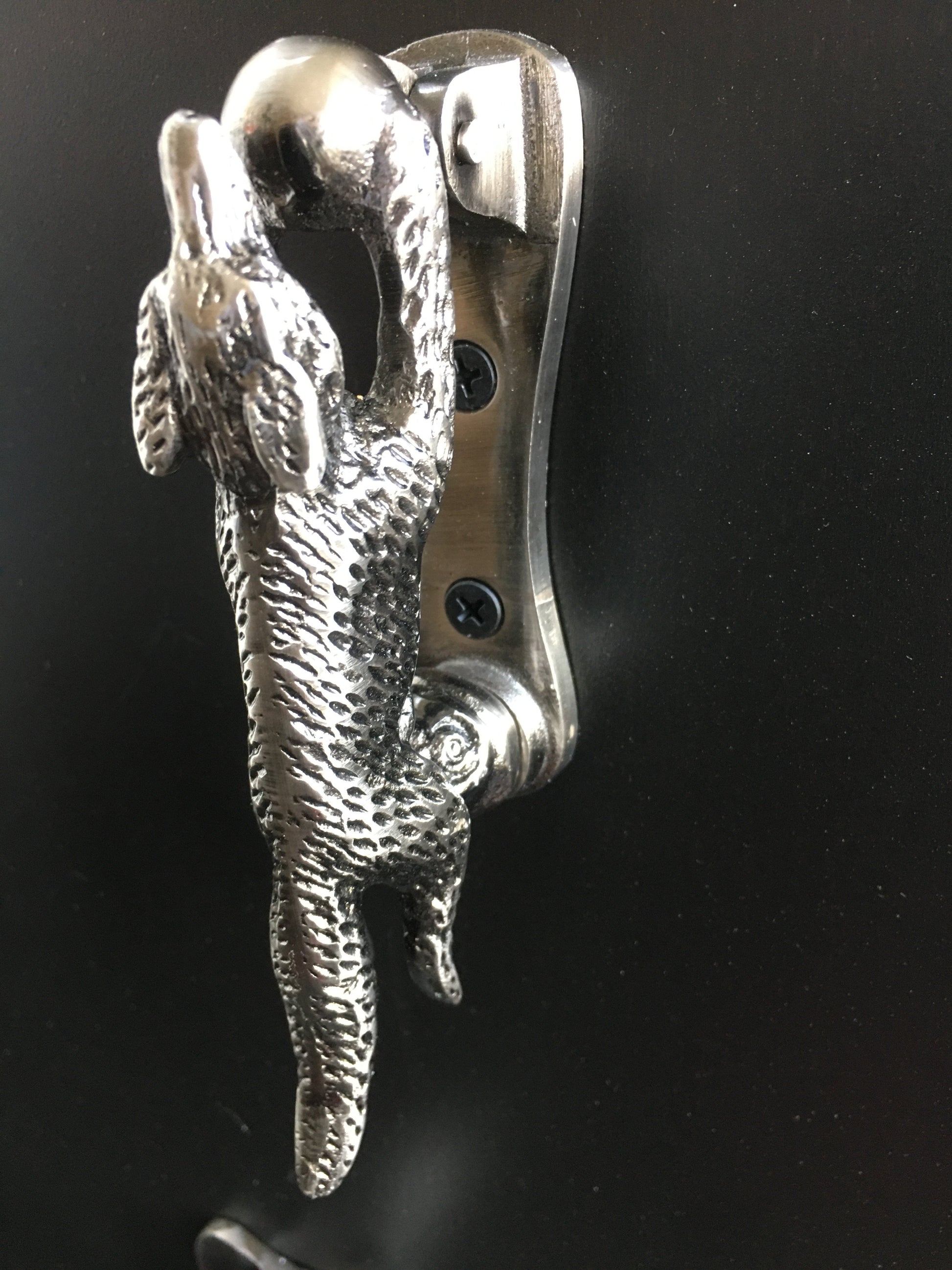 Running Fox Door Knocker Silver