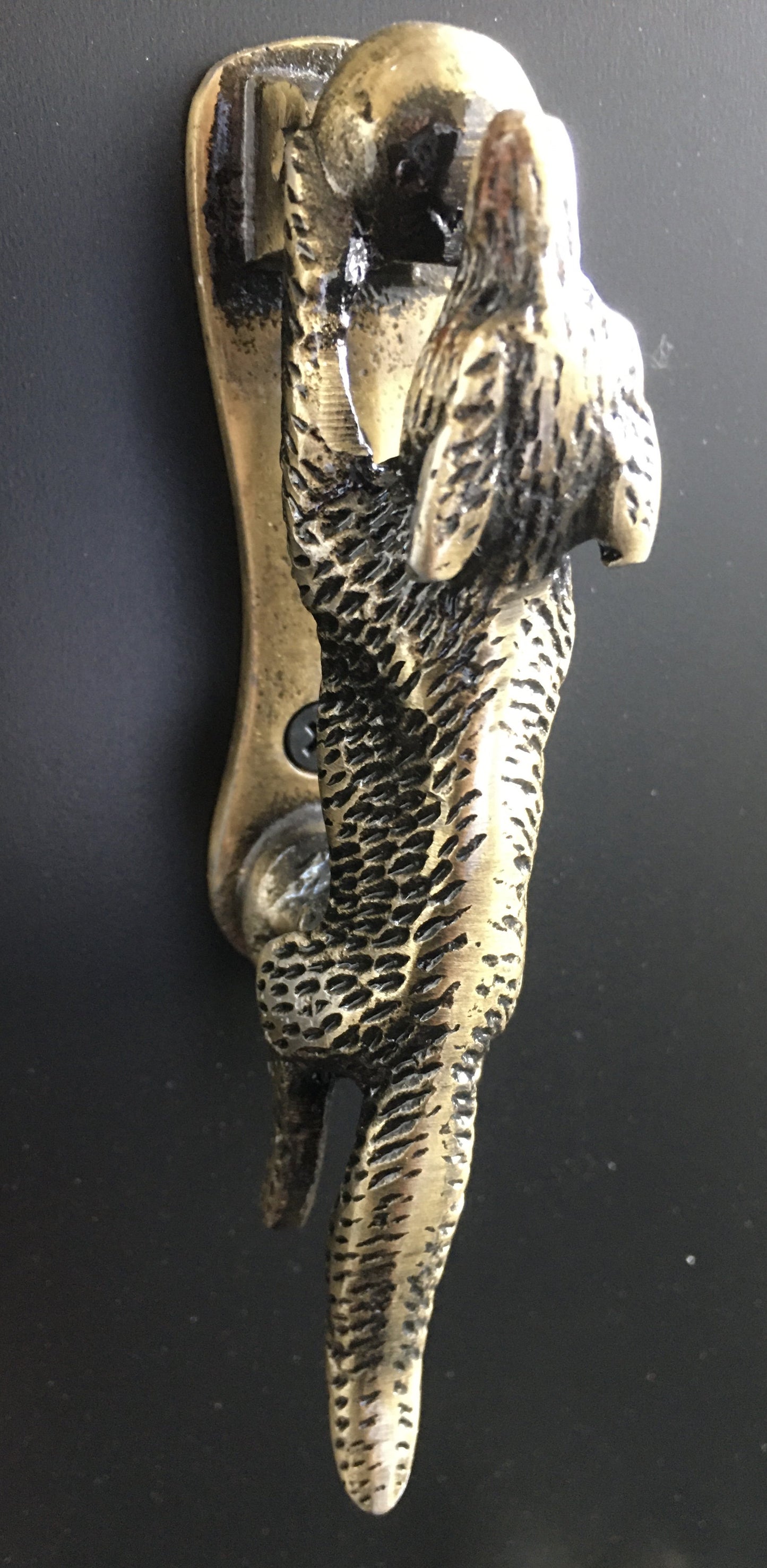 Running Fox Door Knocker Brass 