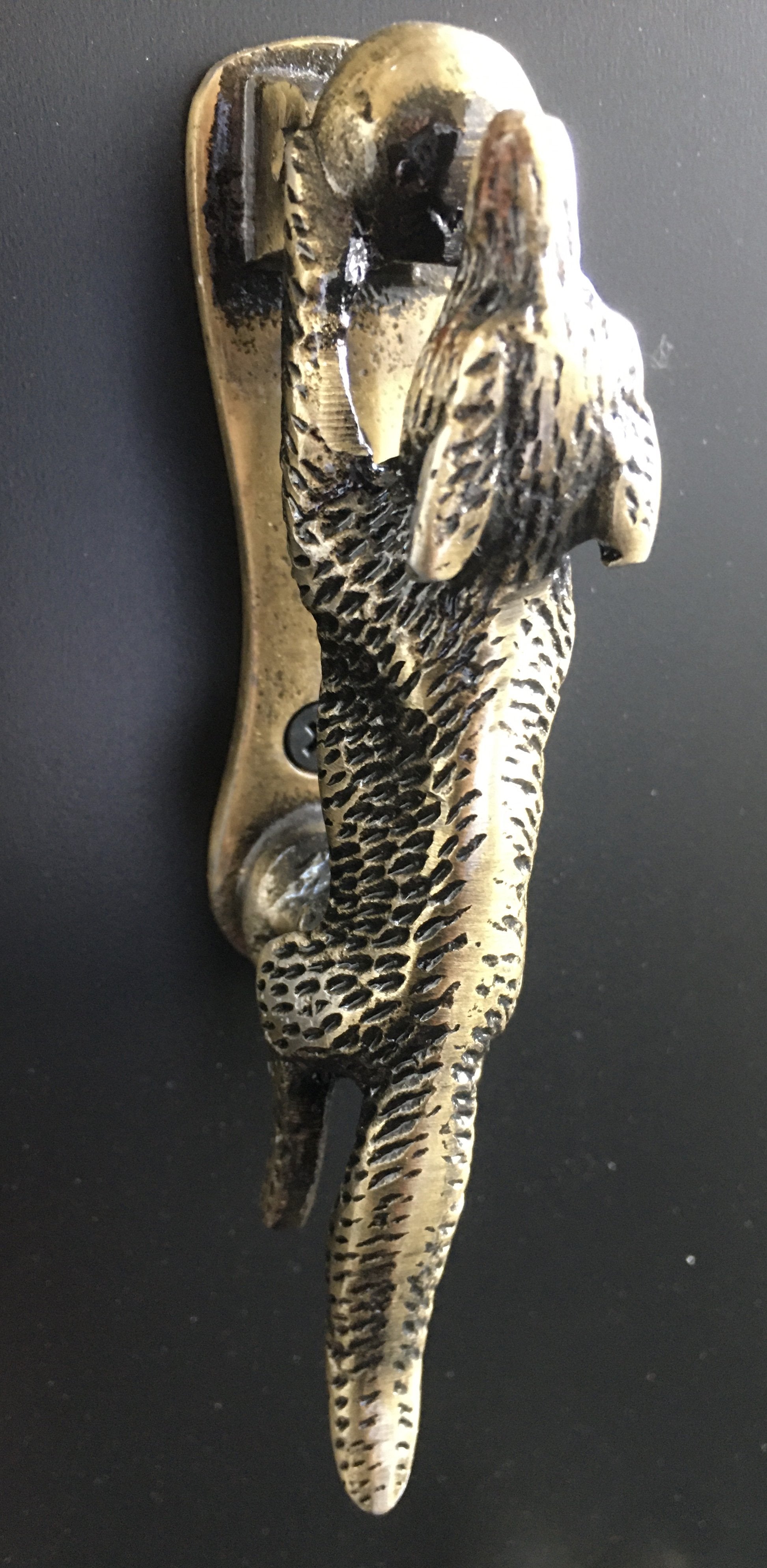 Running Fox Door Knocker Brass 