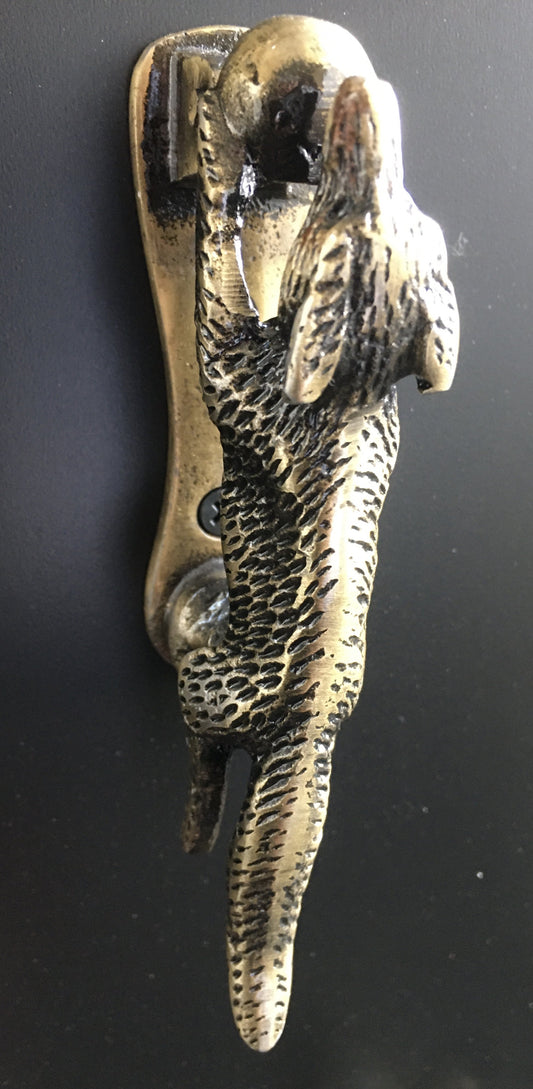 Running Fox Door Knocker Brass 