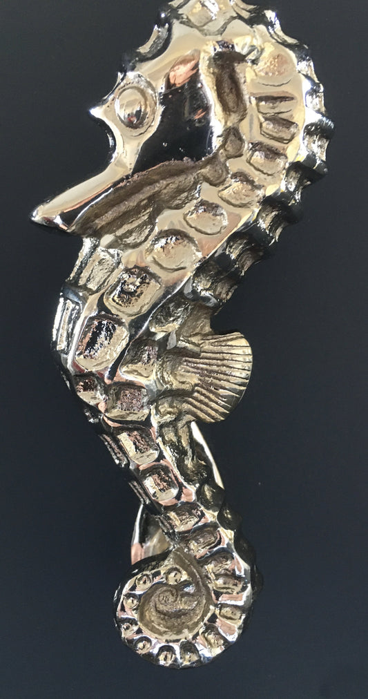 Seahorse Door Knocker Nickel