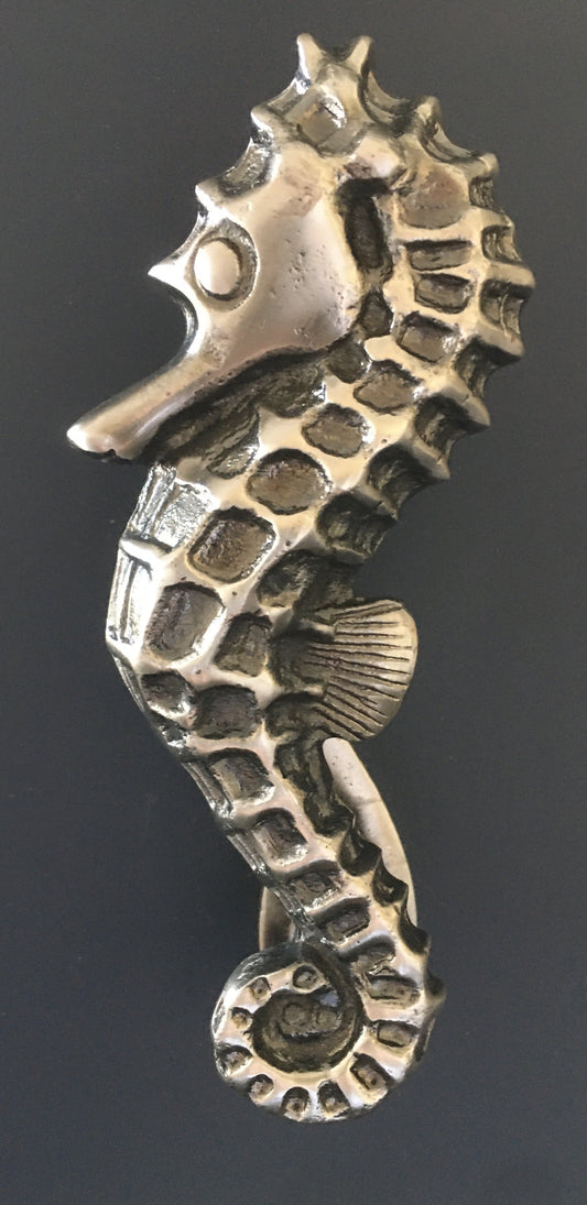 Seahorse Door Knocker Silver