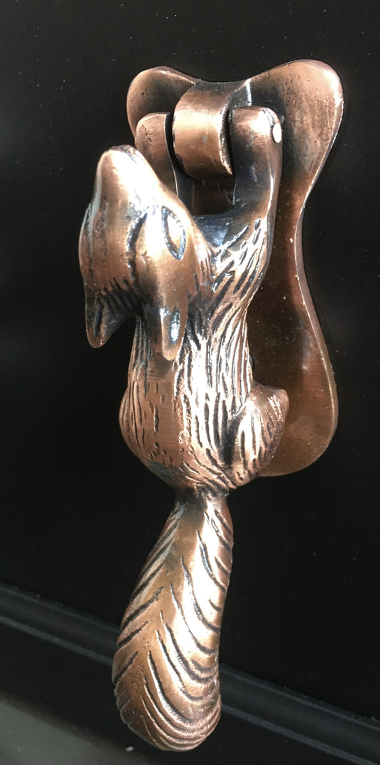 Squirrel Door Knocker Copper
