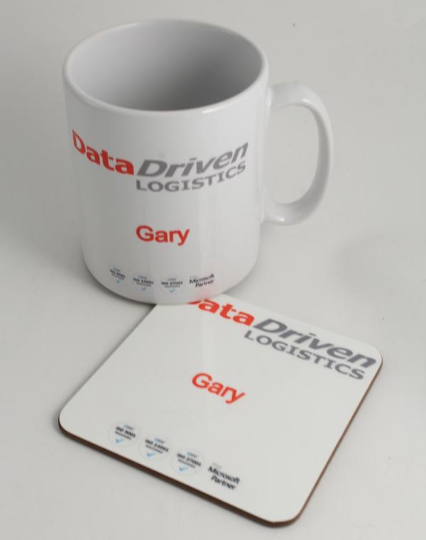 Personalised Ceramic Mug & Coaster: Gift Set