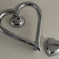 Heart Door Knocker Chrome SECONDS