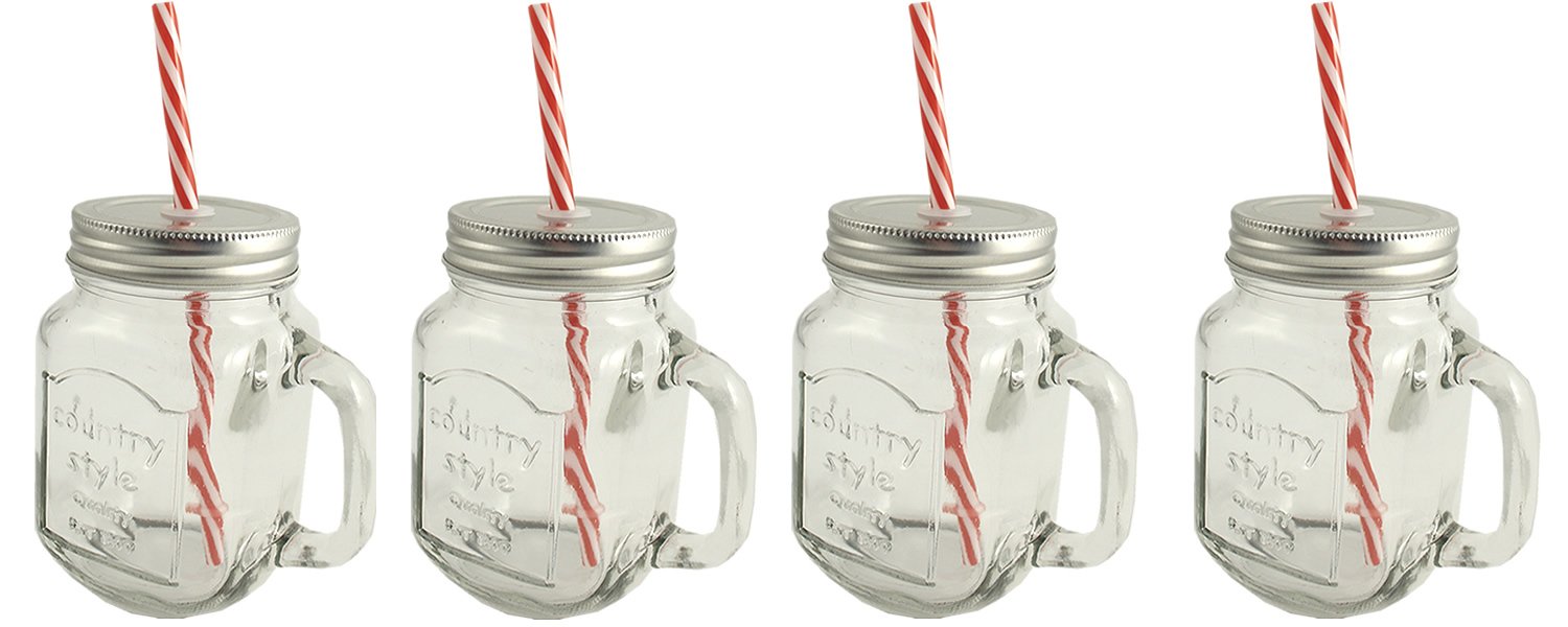 Vintage Gift Style Mason Jars: x 4