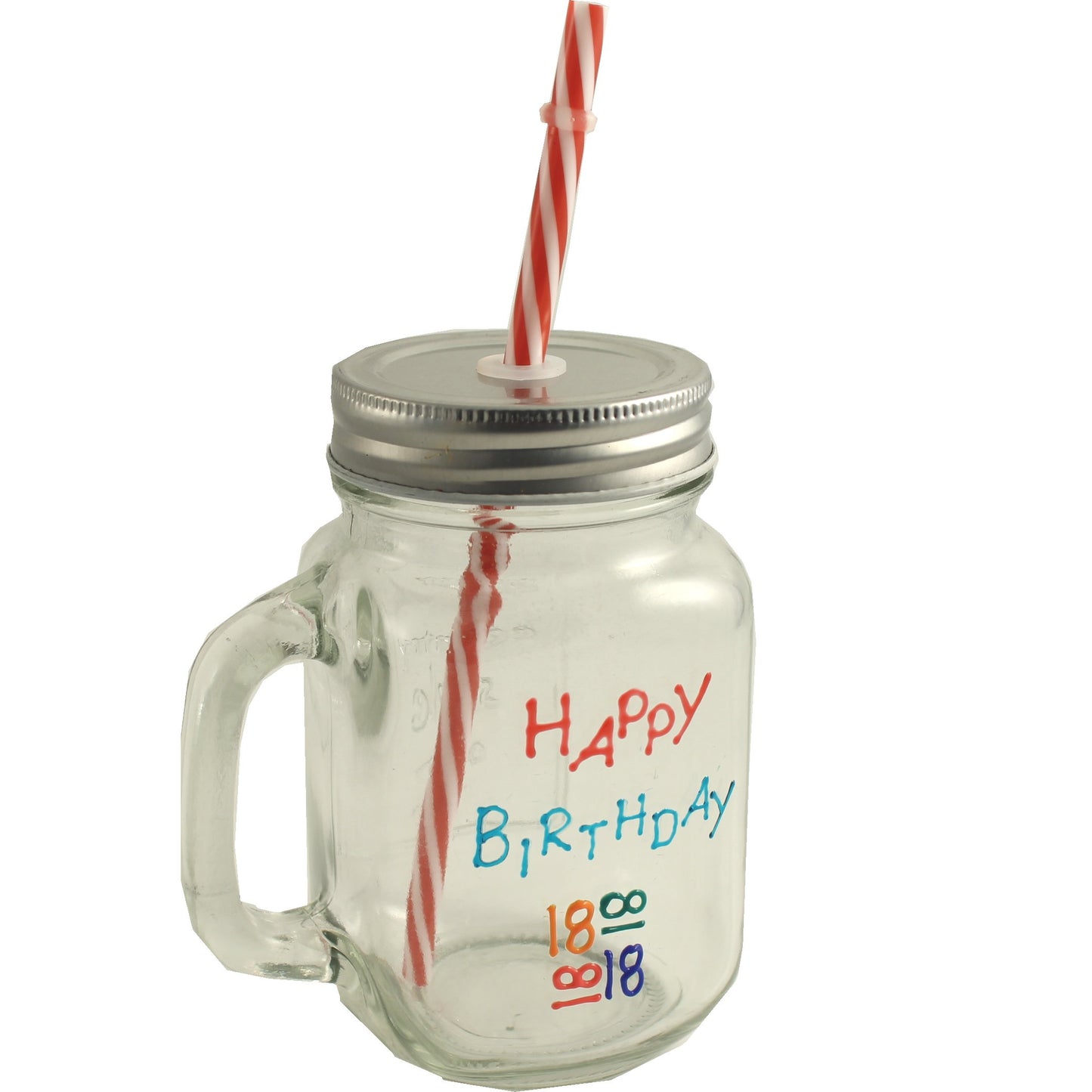 18th Birthday Mason Jar (Brights)