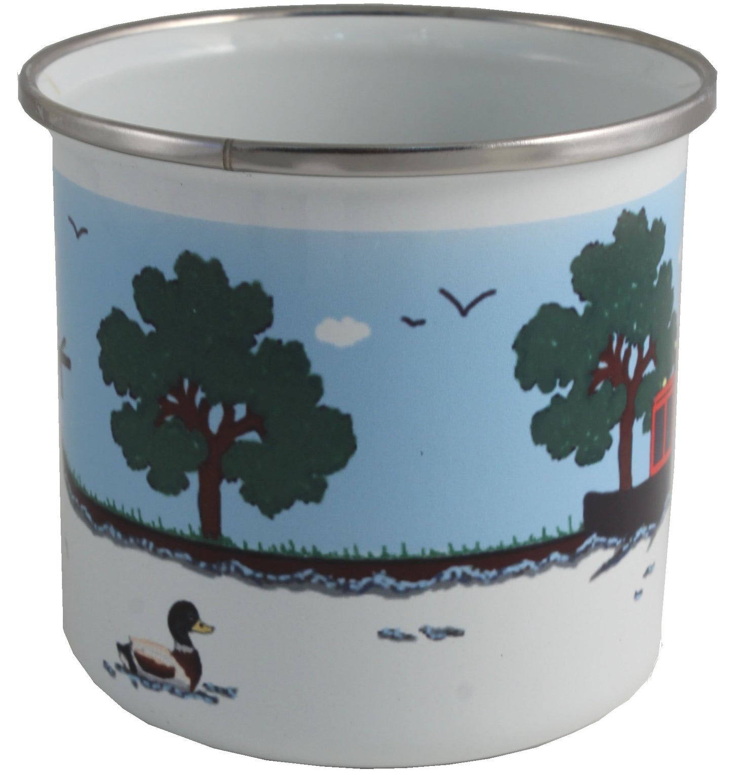 Taza de esmalte barco estrecho -:Narrow Boat Enamel Mug