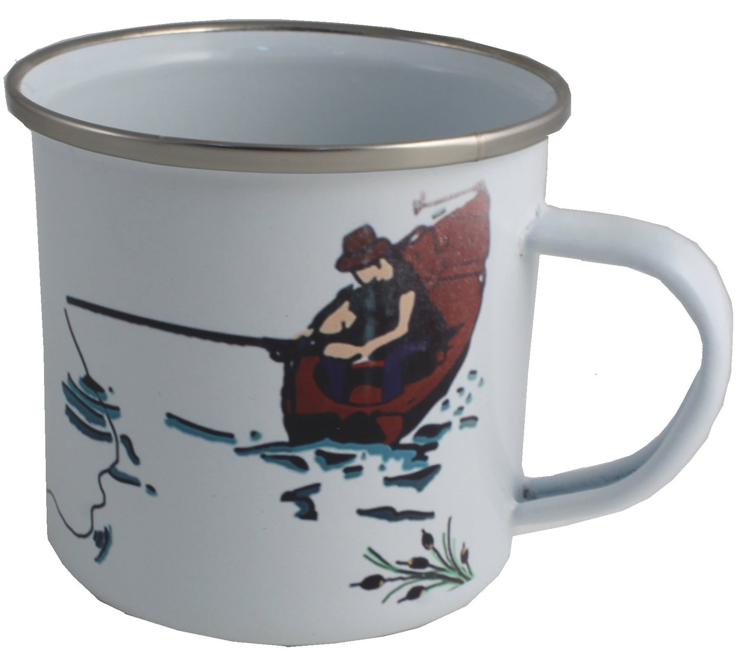 Angeln Emaille Becher - :Fishing Enamel Mug